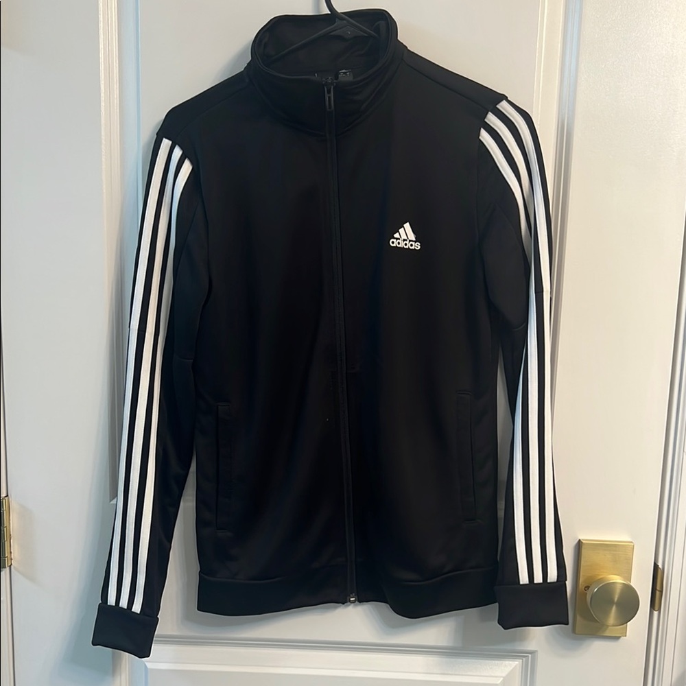Adidas Black Jacket with White Accents